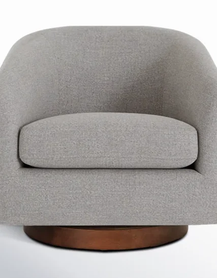 Modern ForgeCraft Bennett Upholstered Swivel Barrel Chair Lightweight
