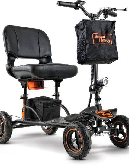 Lightweight CoreLiving SuperHandy Explorer Mobility Scooter – 4-Wheel, 500W Brushless Motor, 48V Battery, 350 lbs Capacity, 5 mph, Lightweight Aluminum Frame, Patent Pending Thickened Material Build