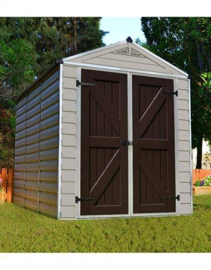 Modern ForgeCraft SkyLight 6 ft. W x 8 ft. D Plastic Storage Shed Shock Resistant Frame
